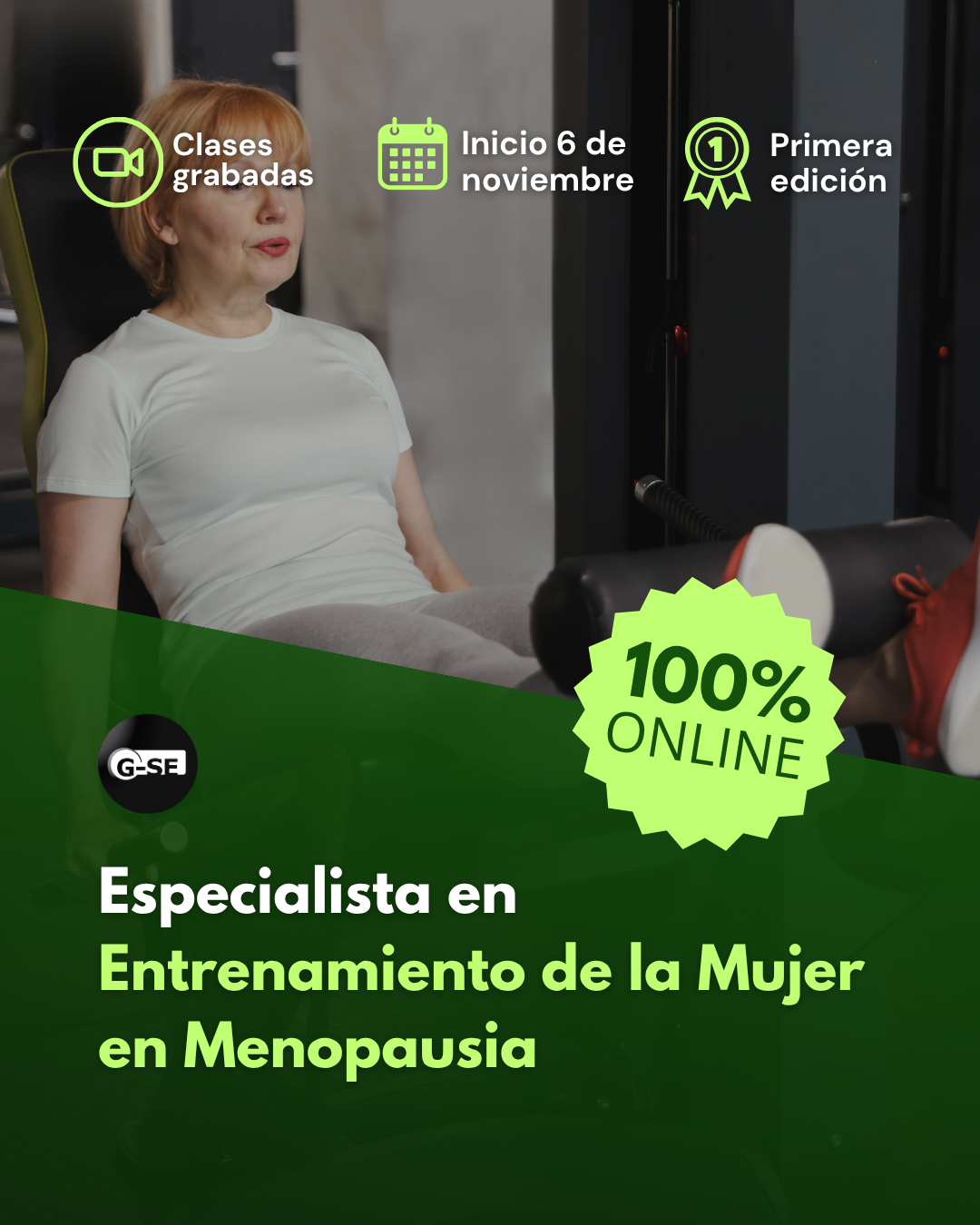 Especialista en Entrenamiento de la Mujer en Menopausia